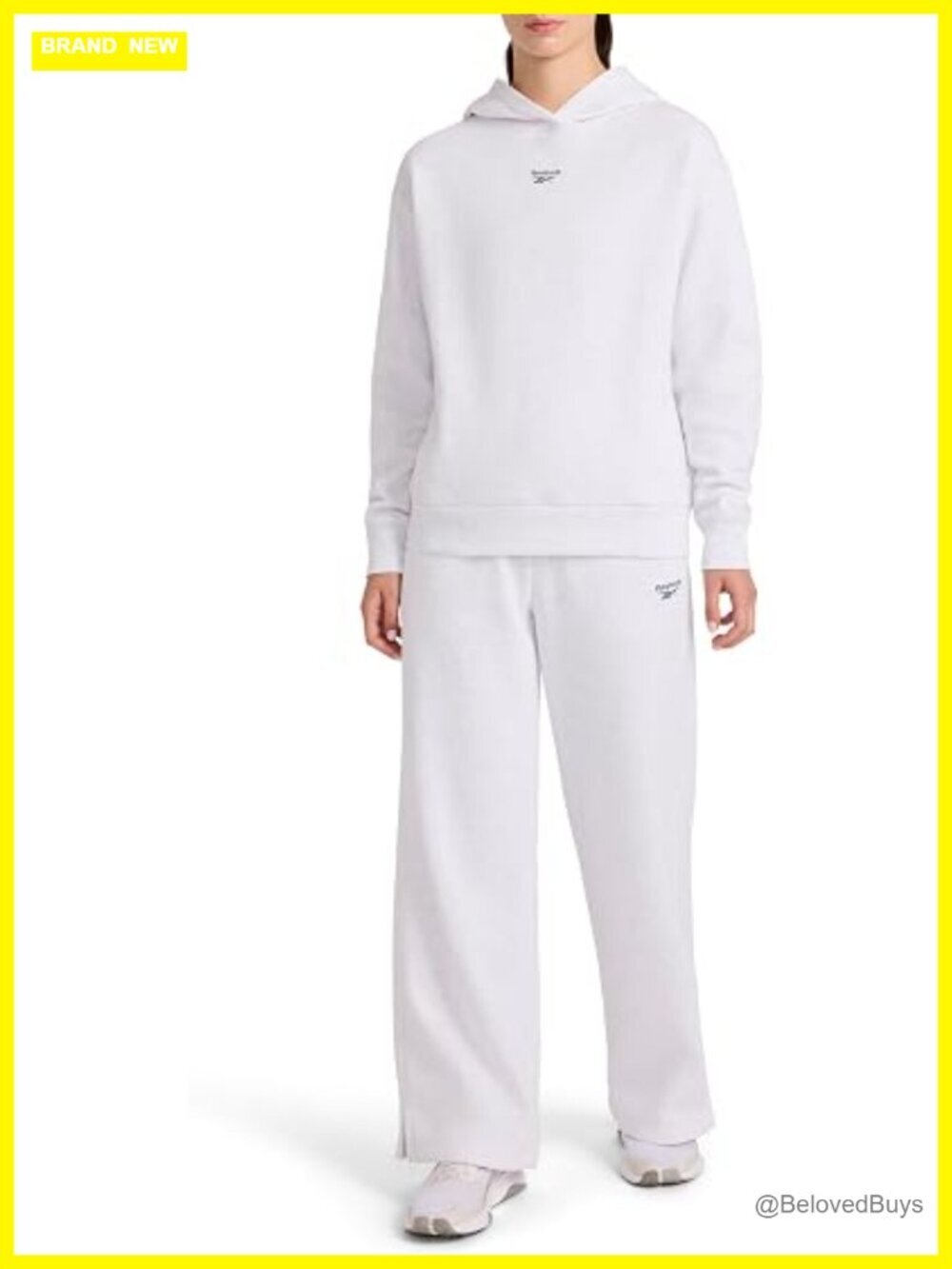 Matching Hoodie and Wide-Leg Pant Set, Cotton Blend, Side Pockets